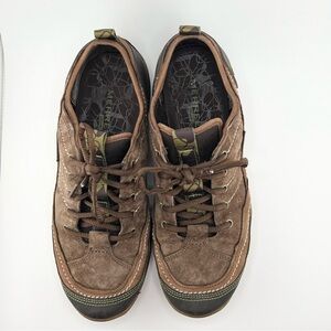 Merrell Shoes Womens 8.5 Mimosa Lace Sneakers Lace Up Flats Suede Brown Hiking